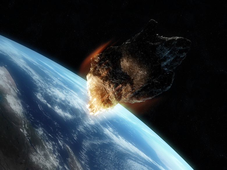 Rappresentazione artistica di un asteroide vicino alla Terra (Foto: hemi.jhu.edu).