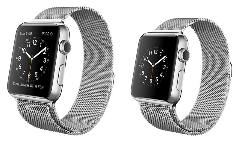 Apple Watch в формате 38 и 42 мм (фото: macstories.net).