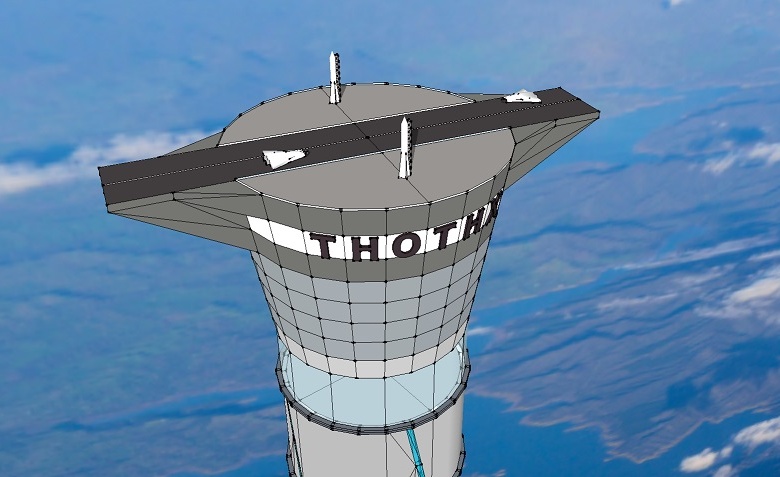 Космический лифт Thothx - стартовые площадки и ВПП (изображение: thothx.com).