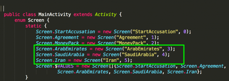 Функция автоматического выбора языка для экрана блокировки в трояне Simplocker (скриншот: Check Point).