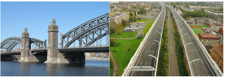мост Петра Великого и ЗСД в Санкт-Петербурге с JOTUN
