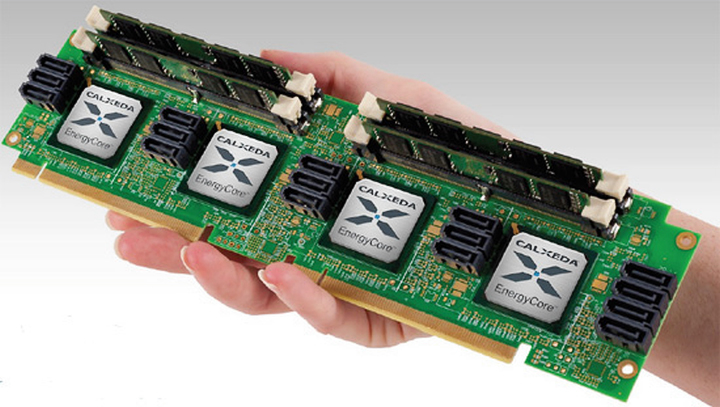 Одно из первых серверных решений на базе ARM - Calxeda EnergyCore ARM Cortex-A9 (фото: calxeda.com)