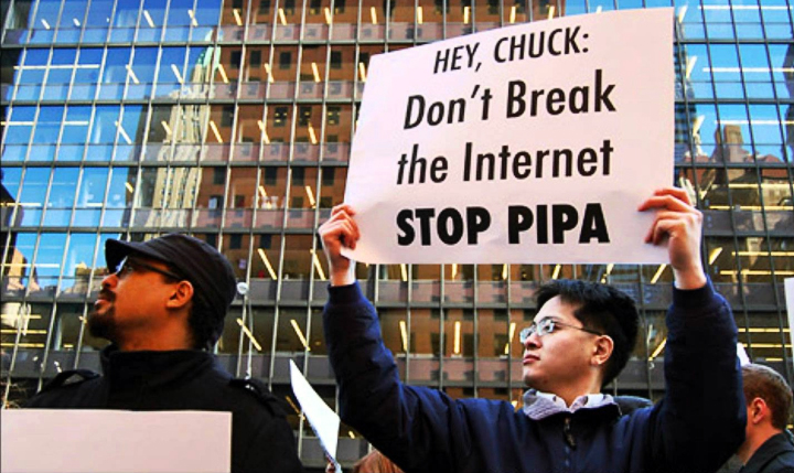 Протесты против законопроекта PIPA (фото: Victor Lopes)
