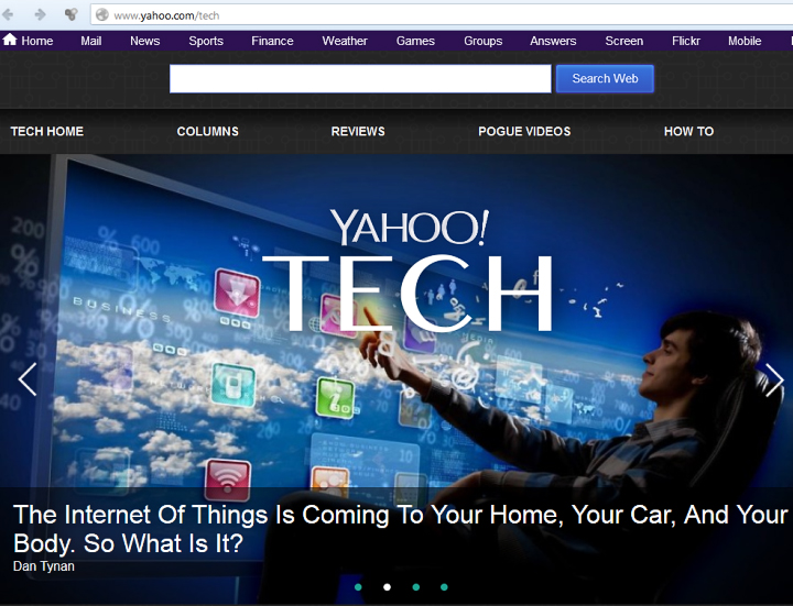 Новый портал Yahoo! Tech