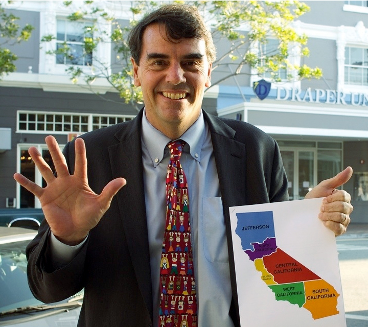 Тим Дрейпер призывает разделить Калифорнию на шесть штатов (фото: The Verge)