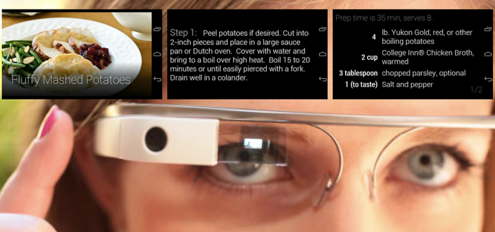 Google Glass превратят домохозяйку в виртуозного шеф-повара (хотя бы в её сознании). Фото: nativ.ly.