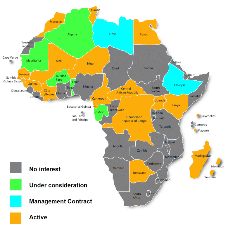 Развитие мобильной связи в Африке (изображение africantelecomsnews.com). 