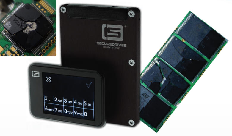 Технология Autothysis позволяет удалённо взорвать все чипы памяти и контроллер похищенного SSD (изображение: securedrives.co.uk).