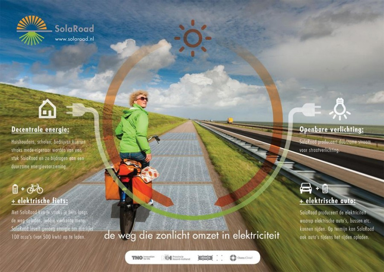 В Нидерландах строят велодорожку из солнечных батарей