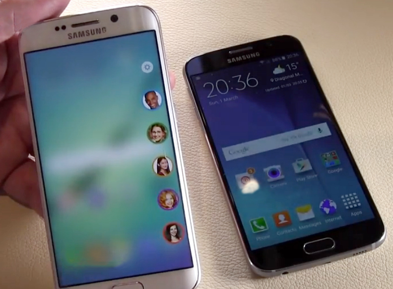 Samsung Galaxy S6 Edge: быстрый вызов до пяти контактов (фото: mobiwatch.de).