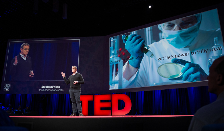 Стивен Френд рассказывает об инновационных методах лечения наследственных заболеваний (фото: blog.ted.com). 