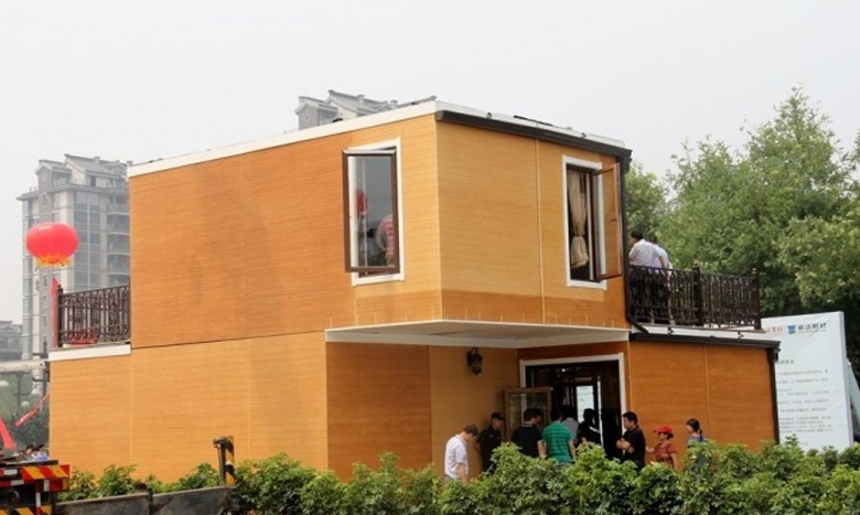 В Китае построили двухэтажную виллу за три часа