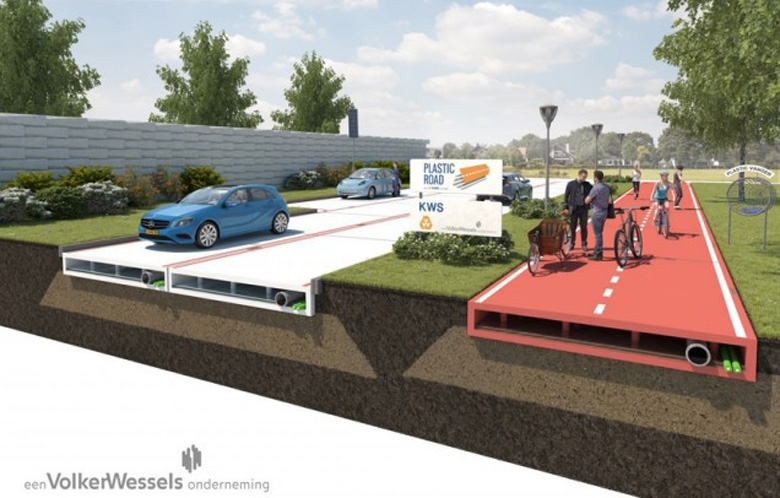 Нидерланды будут строить дороги из пластика