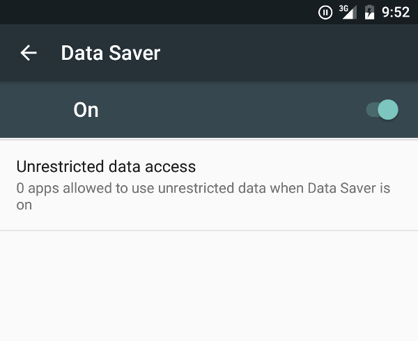 Data Saver в Android N