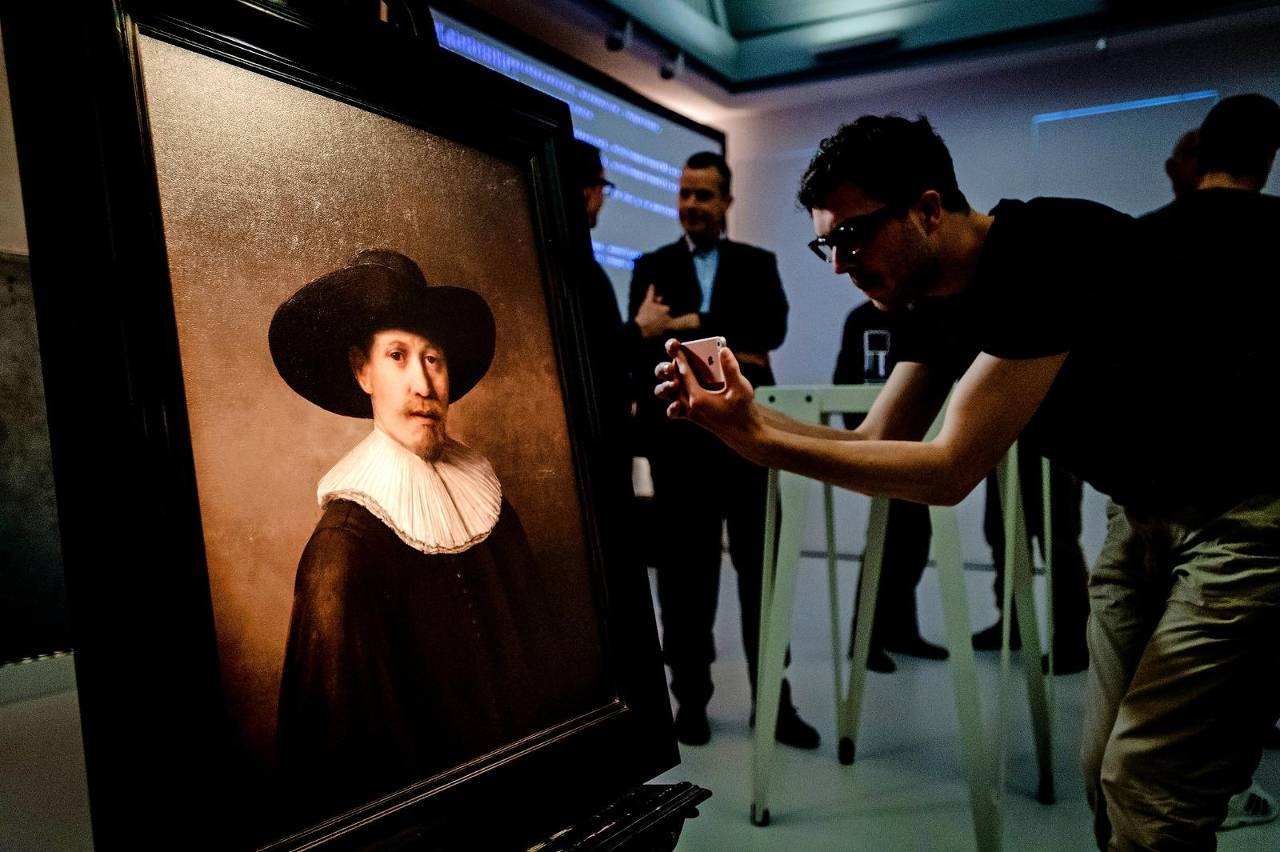 Цифровой портрет в стиле Рембрандта (фото: fd.nl).