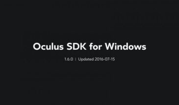 Oculus опубликовала SDK для Windows под номером 1.6.0.