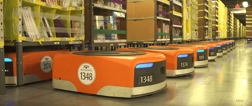 Роботы Kiva на складе окупаются за 8-10 месяцев…