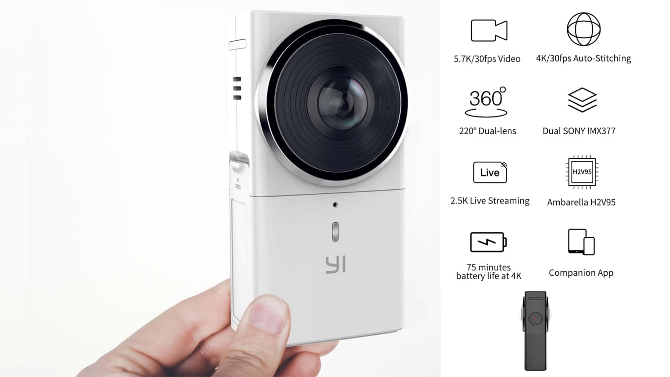 VR-камеры Yi 360 VR Camera и Yi HALO 360 VR Camera