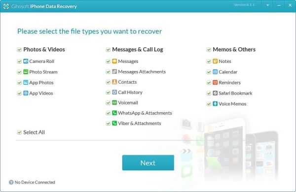 Gihosoft iPhone Data Recovery Free 