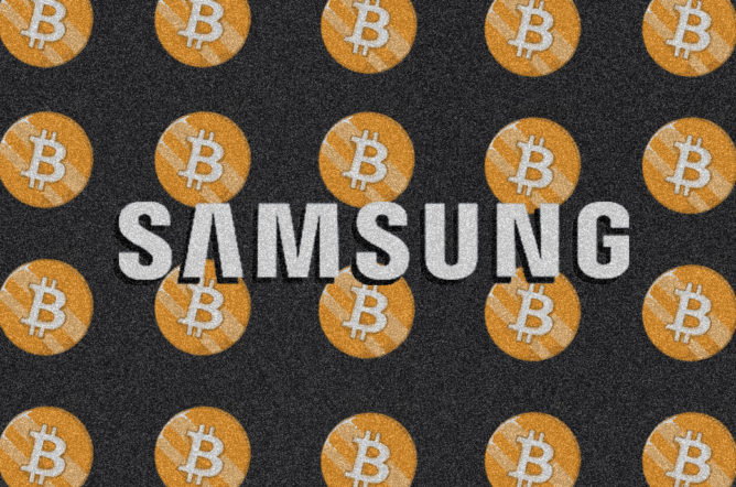 Samsung добавляет поддержку биткоина 