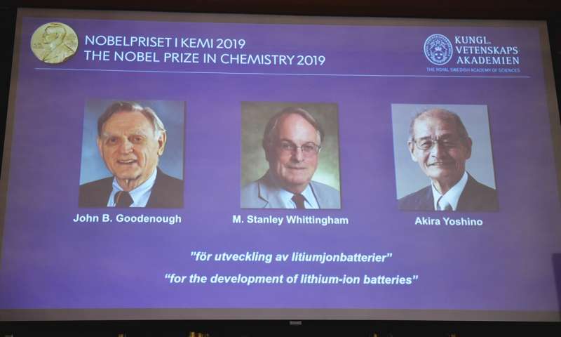 Лауреатами Нобелевской премии в области химии стали разработчики литий-ионных батарей 