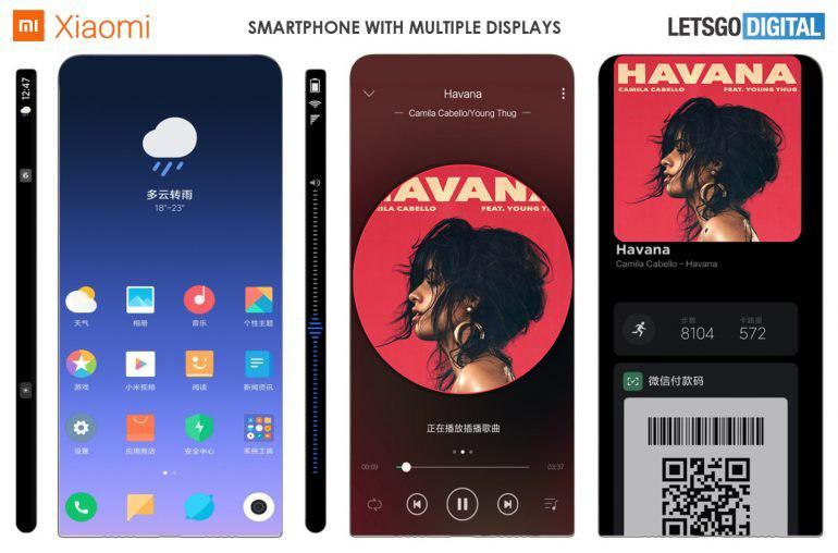 Xiaomi запатентовала графическую оболочку для смартфонов с двусторонними экранами