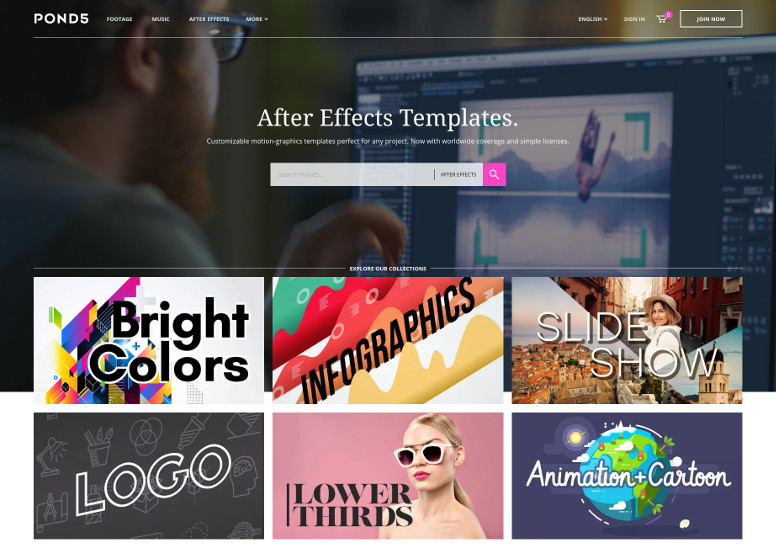 шаблоны after effects от Pond5.com