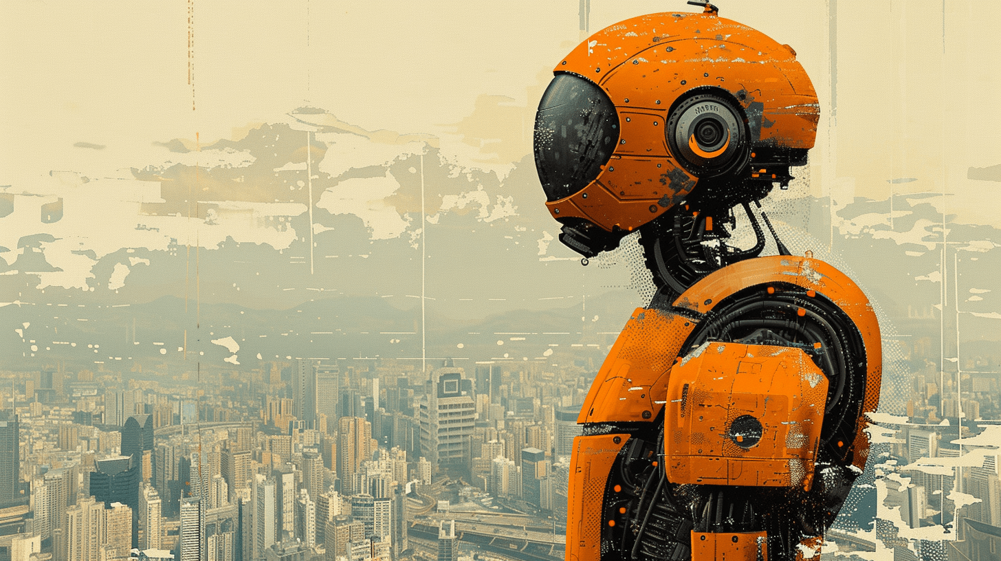 робот и город