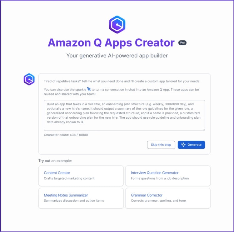 Amazon Q Apps 