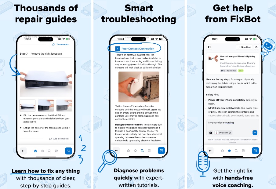 iFixit представил приложение с инструкциями по ремонту техники