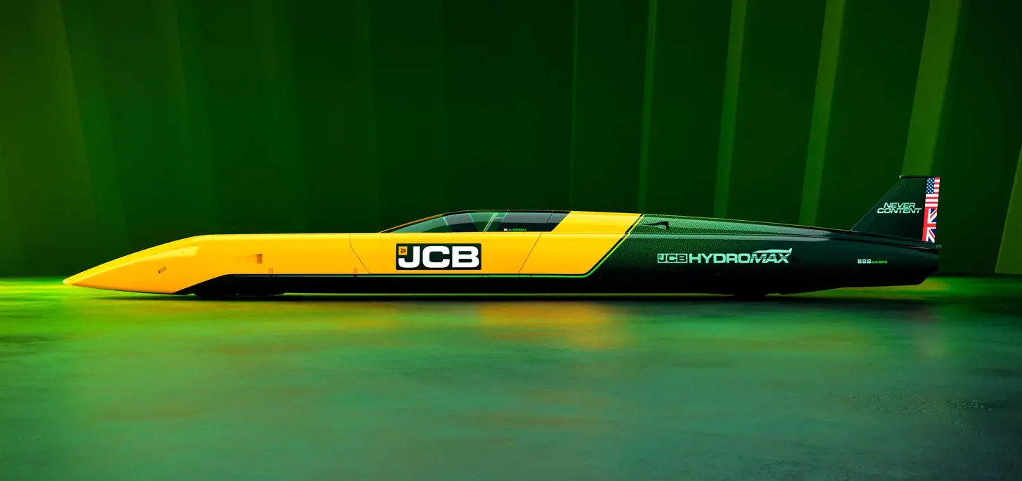 JCB показала 1600-сильный водородный автомобиль для попытки побить рекорд скорости