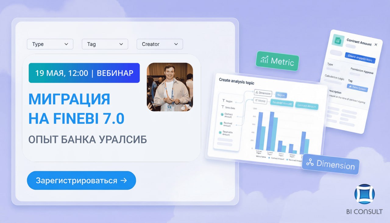 Банк «Уралсиб» представит опыт миграции на FineBI 7.0 на вебинаре 19 мая