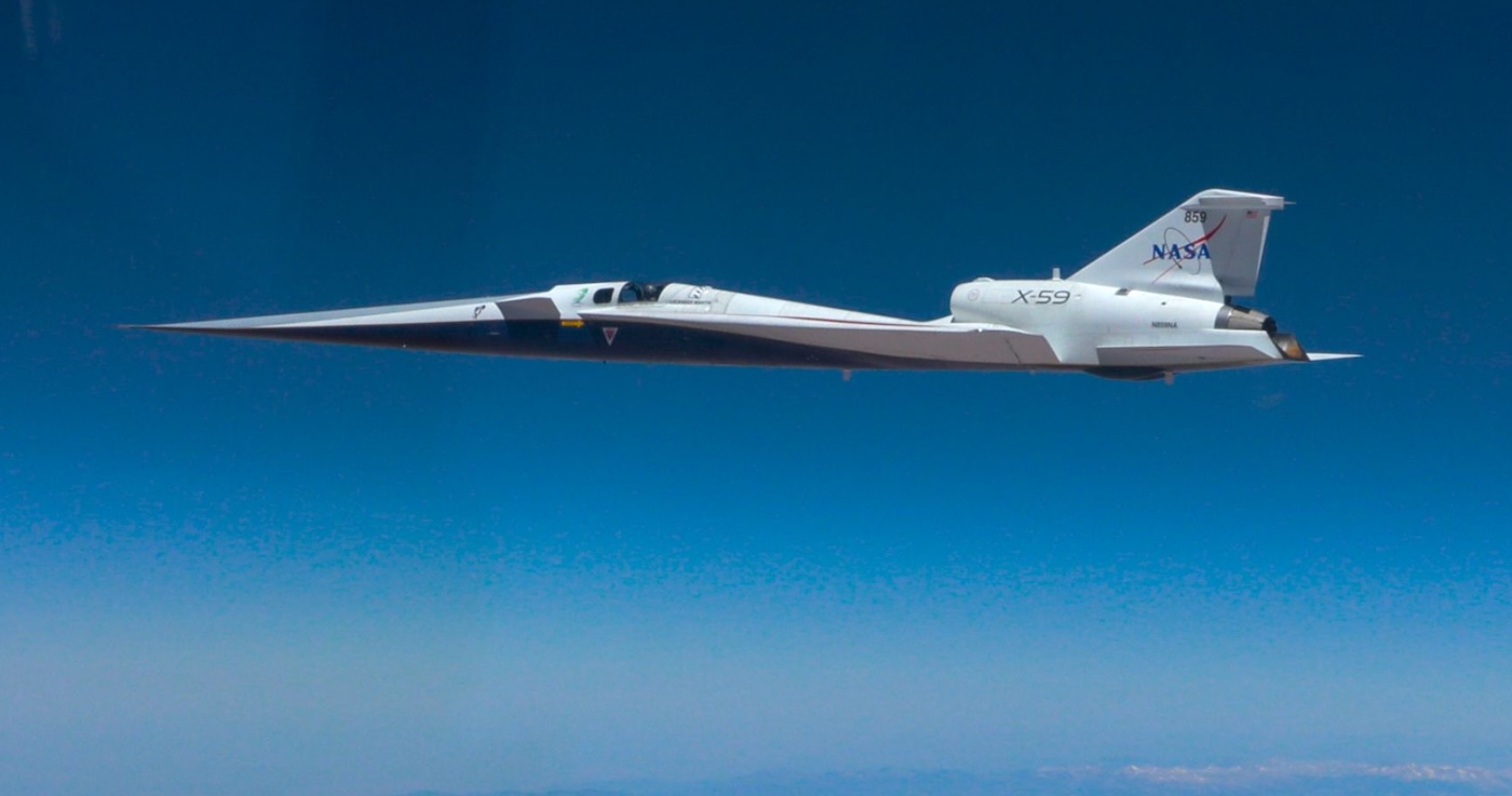 Сверхзвуковой самолет NASA X-59 впервые преодолел звуковой барьер