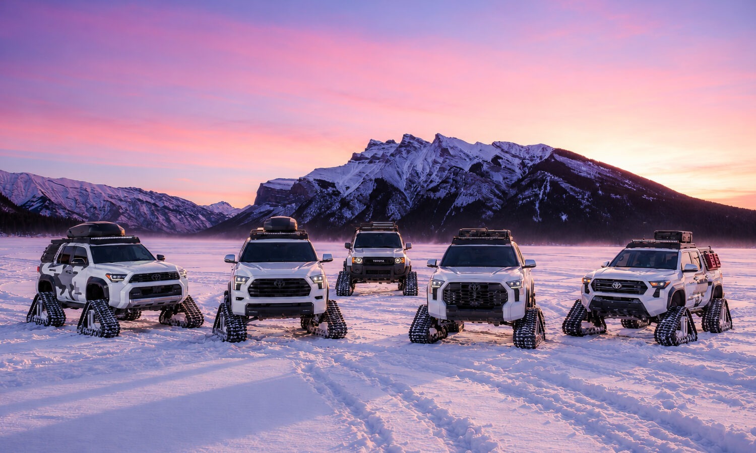 Toyota поставила гусеницы на пять своих моделей для поездок по глубокому снегу
