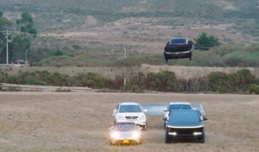 Alef показала летающий автомобиль, который пролетел над Tesla Roadster