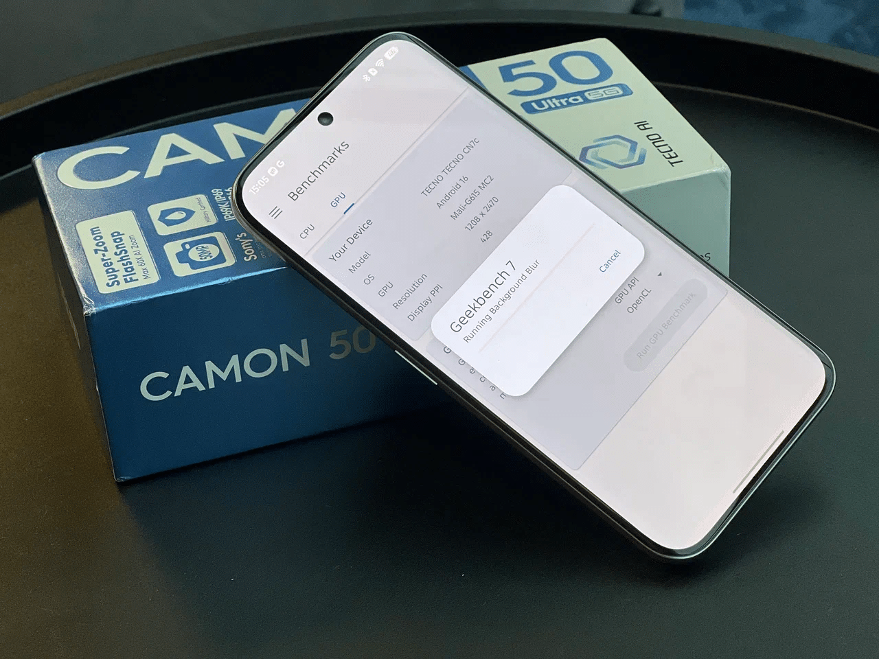 Запуск теста Geekbench 7 на TECNO CAMON 50 Ultra